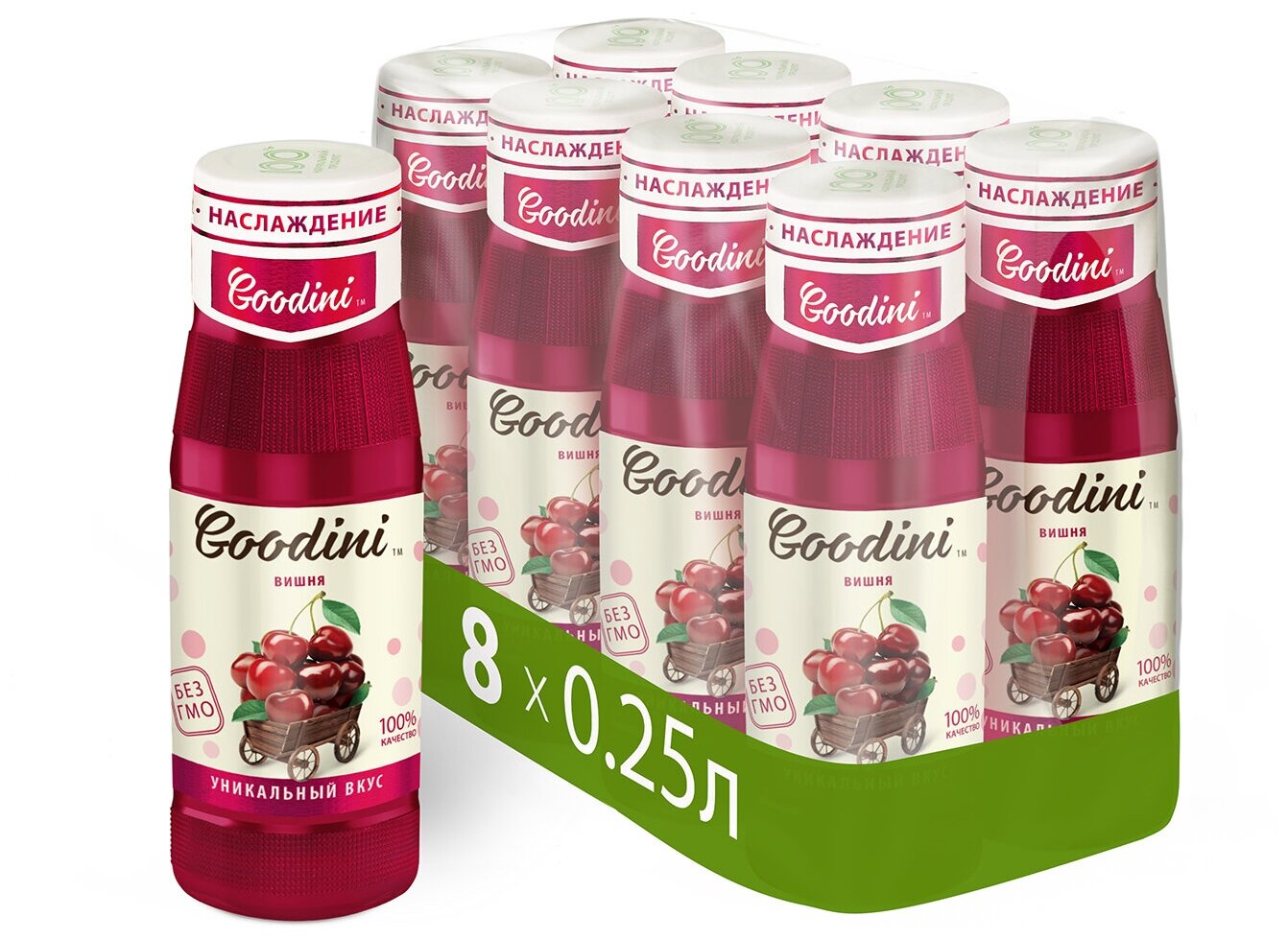 Нектар Goodini "вишня" , бут 0.25л упаковка (8шт)