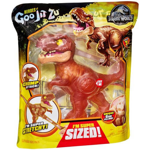 игрушка тянущаяся гуджитсу гиганотозавр мир юрского периода Гуджитсу Игр Мир Юрского периода Большой Ти-Рэкс тянущаяся фигурка GooJitZu