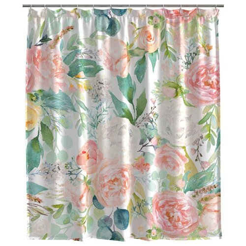 Занавеска для ванной VITARTA Flowers 180x200см полиэстер мультиколор 4970₽
