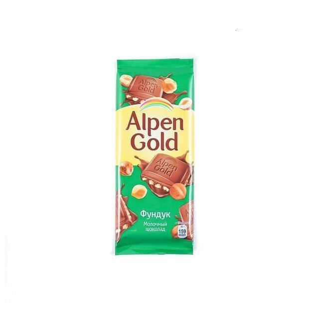 Шоколад Alpen Gold молочный с фундуком, 90 г - фотография № 4