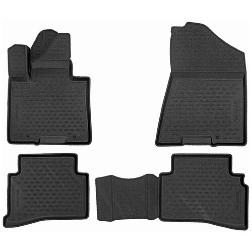 Коврики 3D в салон HYUNDAI Tucson, 2015->, кросс, 4 шт, (ПУ, непревзойденный стиль) \ Хендай Туксон