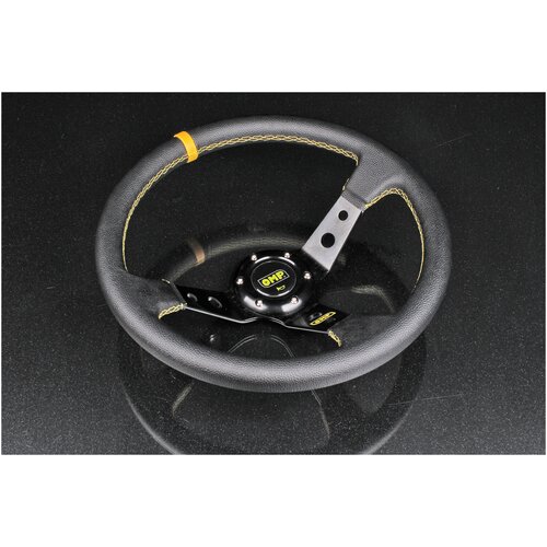 Руль 355 мм, большой вылет, кожа, желтая нить - EPMAN арт. TK-FXP05OM-P