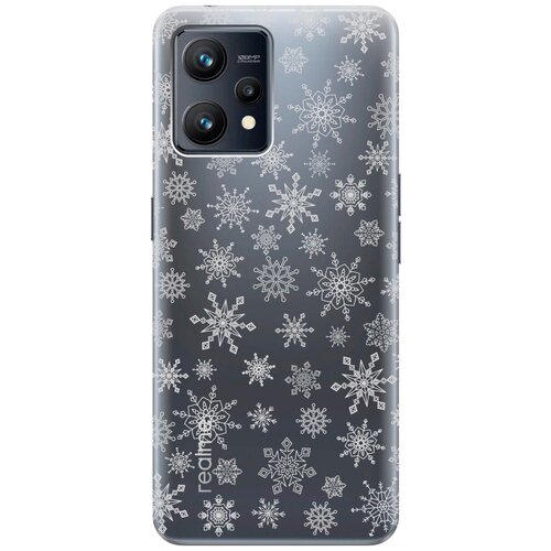 Силиконовый чехол с принтом Fairy Snowflakes для Realme 9 / Рилми 9 силиконовый чехол с принтом fairy snowflakes для realme 10 4g рилми 10 4г