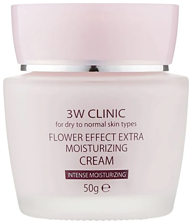 Крем для лица увлажняющий 3W Clinic Flower Effect Extra Moisturizing Cream, 50 мл