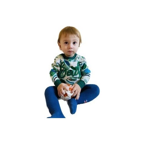 Свитшот Чипполино для мальчиков, размер 12-18 месяцев, зеленый