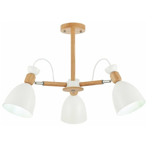 ALC00172WH-MK1-E27.3x60W Люстра потолочная Светлое дерево, Белый/Белый E27 3*60W