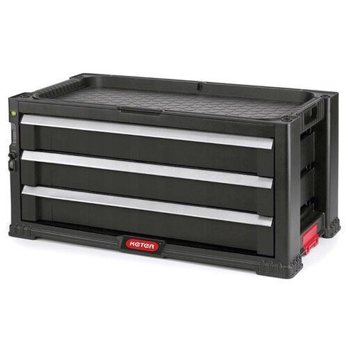 Набор ящиков KETER 3 Drawers tool chest 17199302, 56.2x28.9x26.2 см, 22'' , черный