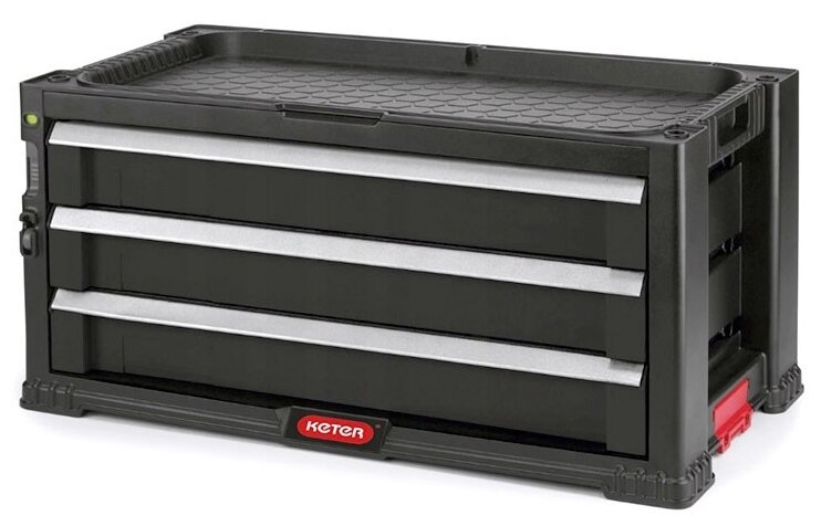 Ящик для инстр. Keter Drawer Tool Chest 3 16.3л 3отд. черный (17199302) - фото №1