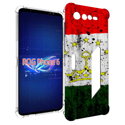 Чехол MyPads герб флаг таджикистан для Asus ROG Phone 6 задняя-панель-накладка-бампер
