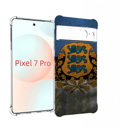 Чехол MyPads герб флаг эстонии для Google Pixel 7 Pro задняя-панель-накладка-бампер