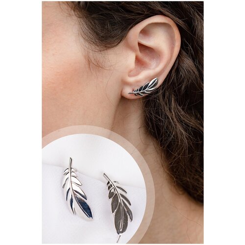 Серьги « Пёрышки» БохоPJ2-086 - Серебро 925