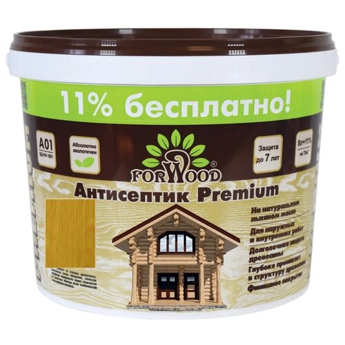 FORWOOD антисептик Антисептик Premium, 3 кг, 3 л, калужница