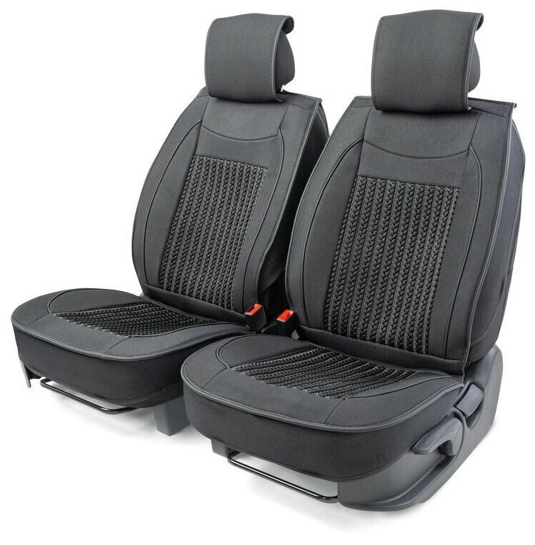 Каркасные накидки на передние сиденья "Car Performance", 2 шт, fiberflax CUS-2062 BK/BK