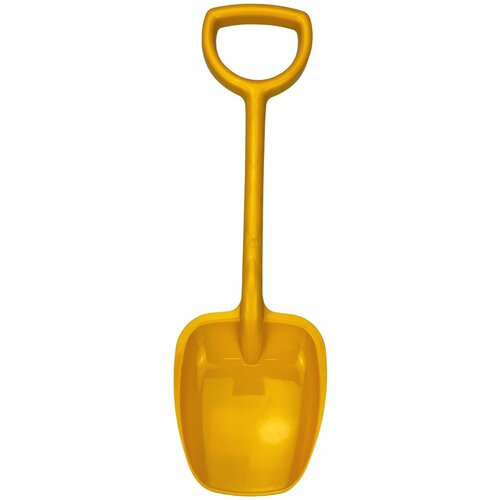 Лопата для снега и песка, пластиковая, детская, с ручкой, желтая, размер лопаты - 15 х 3 х 48 см.