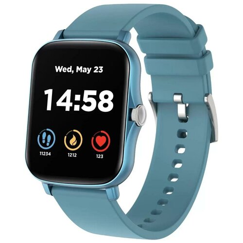 CANYON Smart watch, 1.69inches TFT full touch screen, Zinic+plastic body, IP67 waterproof, multi-sport mode, compatibility with iOS and android, blue