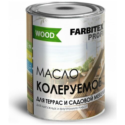 Масло для дерева, масло для террас и садовой мебели FARBITEX профи WOOD Венге 3 л масло колеруемое для террас и садовой мебели farbitex профи wood артикул 4300009033 цвет венге фасовка 0 9 л