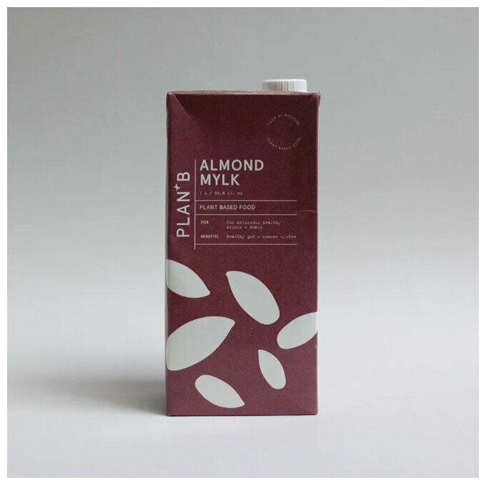 План+БИ Миндальное растительное молоко без сахара - Напиток ореховый Миндаль, 1 л, 2 шт - фотография № 3