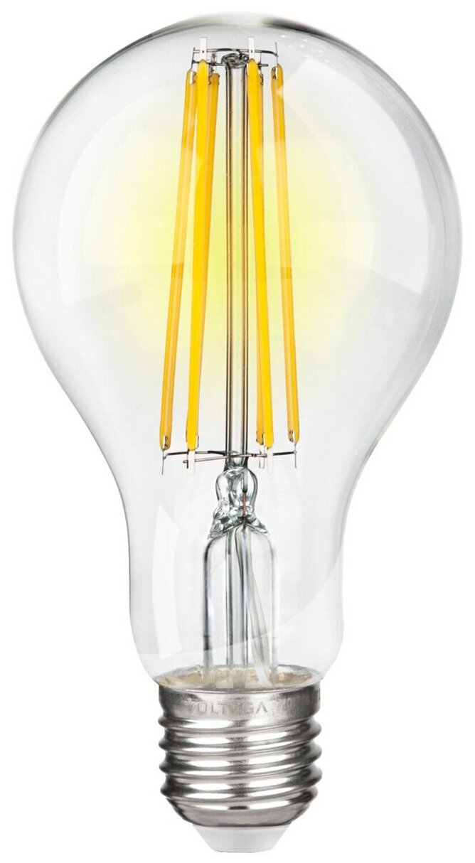 Лампа светодиодная филаментная Voltega 7104, E27 15 Вт 2800 К, прозрачная