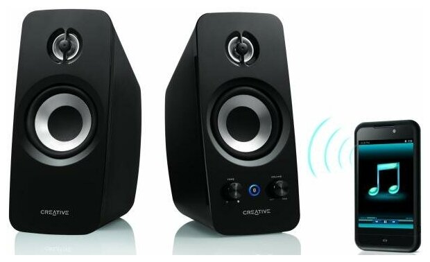 Колонки Creative T15 Wireless 18 Вт черный 51MF1670AA000