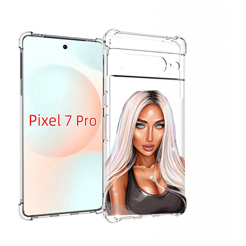Чехол MyPads Блондинка женский для Google Pixel 7 Pro задняя-панель-накладка-бампер