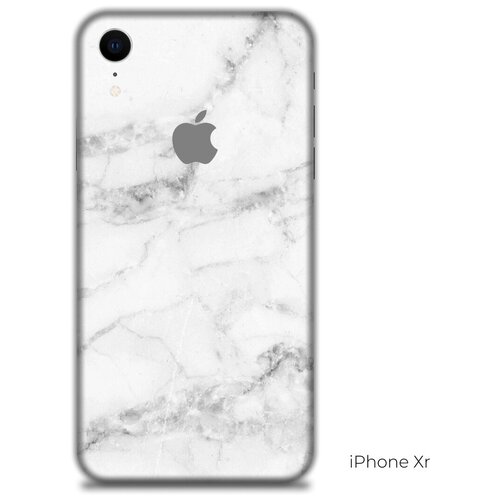 Гидрогелевая защитная пленка SKINZ для Apple iPhone Xr с принтом Marble White