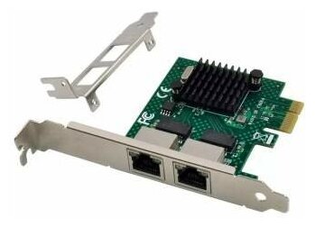 Сетевая карта PCIe x1 (BCM5718) 2 x RJ45 Gigabit Ethernet | ORIENT XWT-BM18L2PE