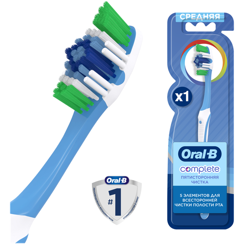 Щетка зубная пятисторонняя чистка 40 средняя Oral-B/Орал-би Комплекс