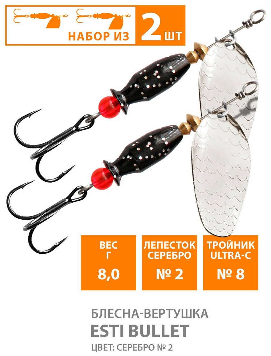 Блесна-вертушка AQUA ESTI BULLET-4 130g золото