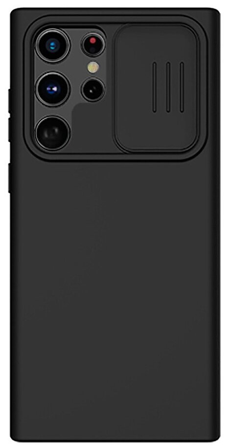 Чехол для телефона Samsung Galaxy S22 Ultra Nillkin CamShield Silky Silicone Case elegant black силиконовый с защитой камеры
