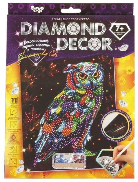 Danko Toys Набор алмазной вышивки Diamond Decor Сова (DD-01-09) - фотография № 1