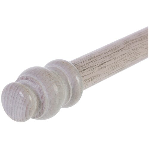 Карниз двухрядный составной по центру из 2-х частей 300 см дерево цвет беленый дуб