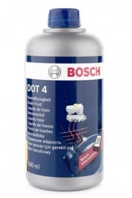 BOSCH Жидкость тормозная BOSCH DOT-4 (0,5 л), 1987479106 1987479106