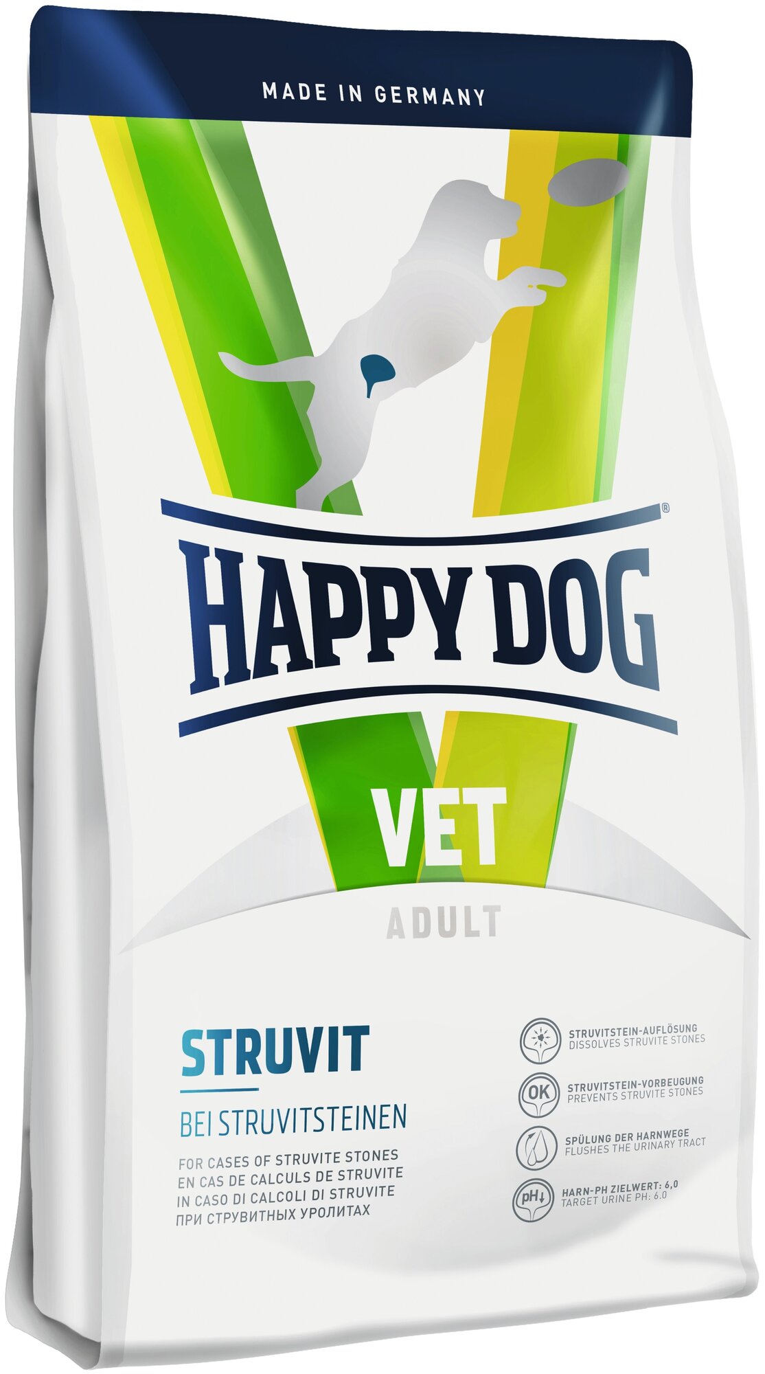 HAPPY DOG 1кг Корм сух для собак Диета Struvit (струвит) ABCD