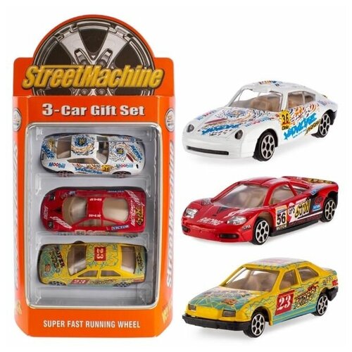 Набор металлических машинок 3 в 1, Гонки