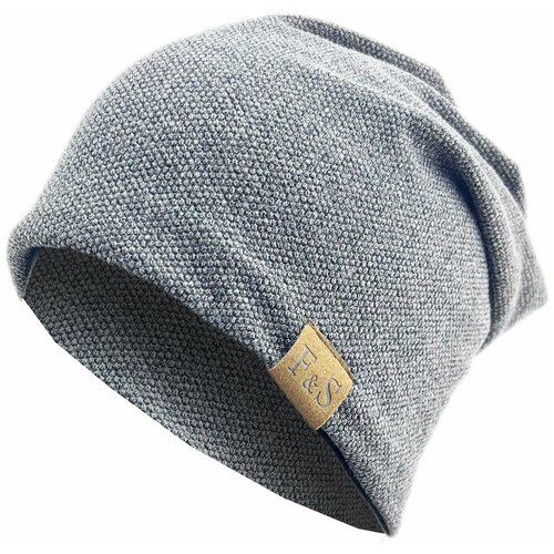 Шапка длинная с подкладкой Skully Hip Hop Casual Loose Men Knitted Pullover Hat navy blue