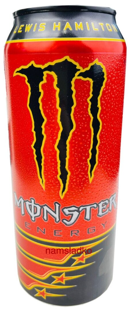 Энергетический напиток Monster Energy Lewis Hamilton (Великобритания) 500 ml * 3 шт. Европа - фотография № 2