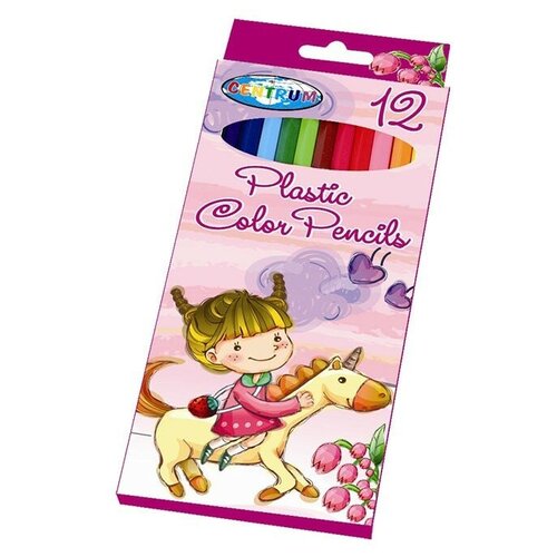 Карандаши цветные Centrum пластиковые 12 цветов 