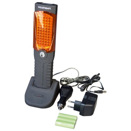 WIEDERKRAFT Фонарь светодиодный аккумуляторный с 3 режимами работы аккумуляторы типа АА вкомплекте батареи стационарная док-станция и зарядные устройство для сети и от прикуривателя магнитный фиксатор WDK-65514 3304₽