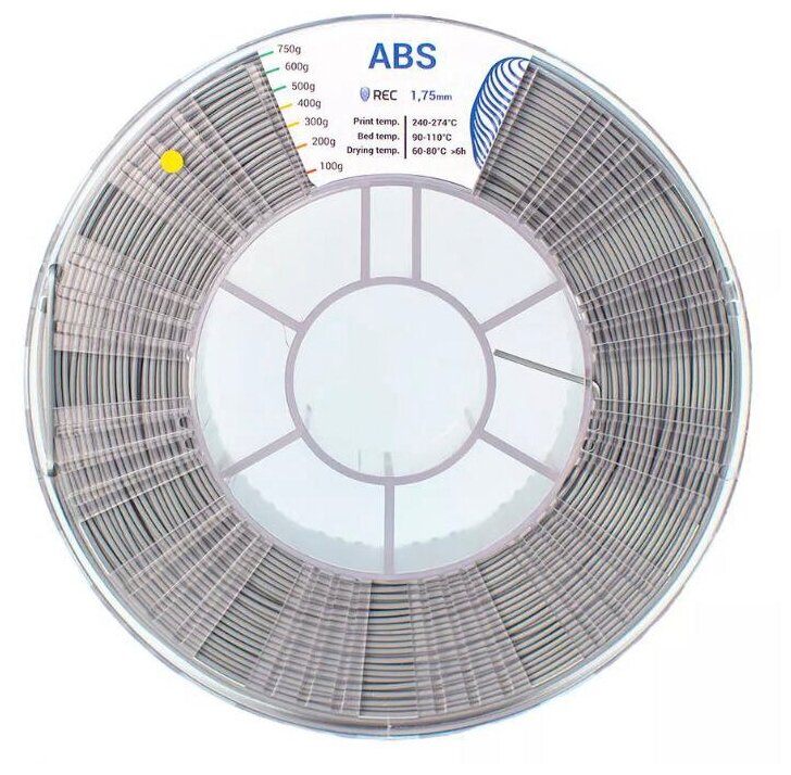 Катушка ABS пластик REC 1.75мм серый