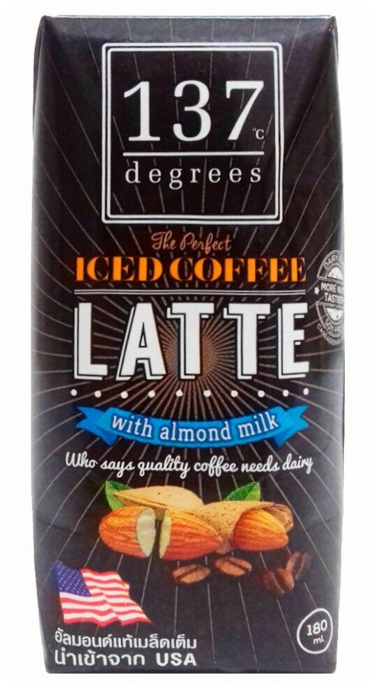 137 Degrees Холодный кофе Латте на миндальном молоке, 180 мл, 2 шт - фотография № 4
