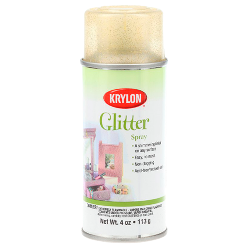Краска Krylon Glitter Spray, золотистый, глянцевая, 113 мл, 6 шт.