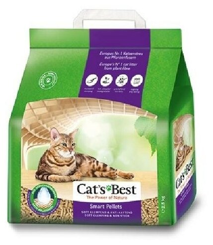 Наполнитель комкующийся Cat`s Best Nature Gold древесный, 10л/6кг Cat's Best - фото №1