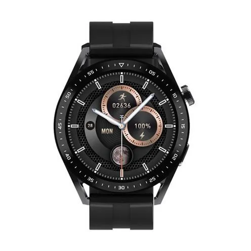 Умные смарт-часы Smart Watch HW28 с NFC , Bluetooth и голосовым помощником , черные / Мужские смарт часы / Круглые смарт часы