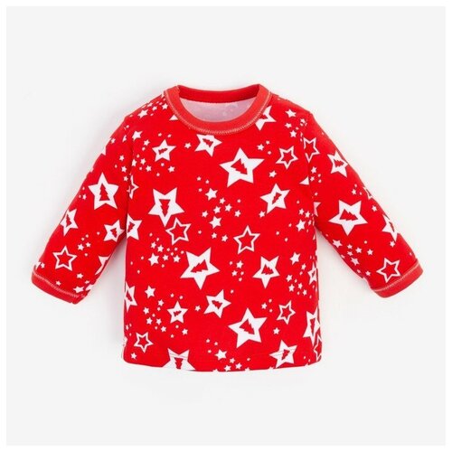 Кофточка (лонгслив) детская Звёзды, цвет красный, рост 86 см 9326470