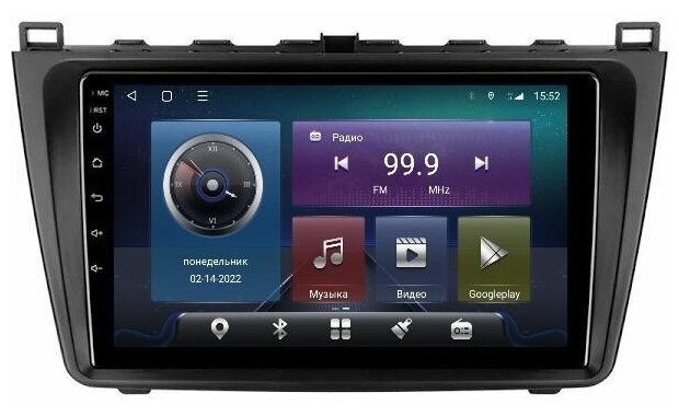 Магнитола CRS-300 Мазда 6 2008-2012 Mazda 6 GH - Android 12 - Процессор 8 ядерный - Память 6+128Gb - Carplay - DSP 36 полос - 4G(Sim)