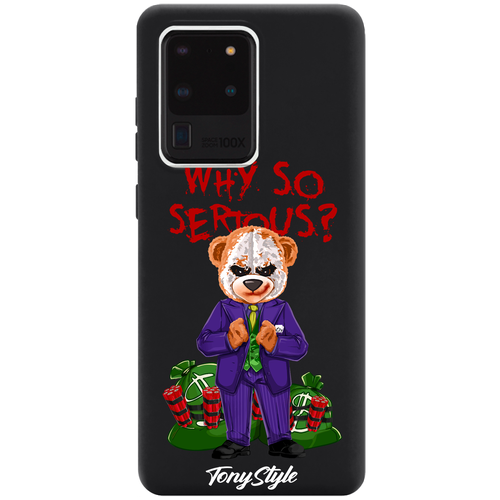 Черный силиконовый чехол для Samsung Galaxy S20 Ultra Tony Style Why so serious черный силиконовый чехол для samsung galaxy a02 tony style why so serious