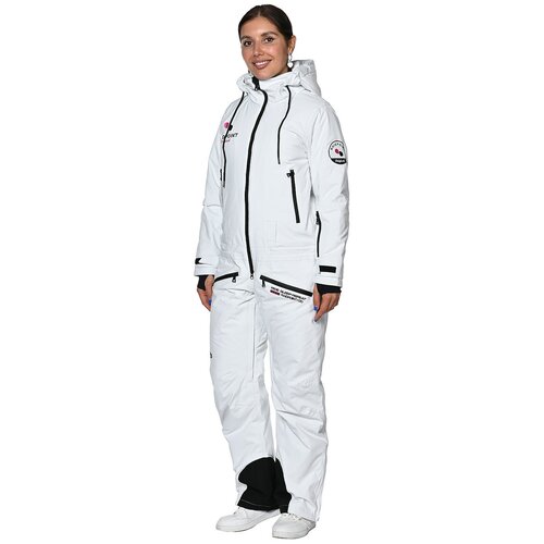 Комбинезон RAIDPOINT, зимний, силуэт полуприлегающий, карман для ски-пасса, водонепроницаемый, размер 48, белый