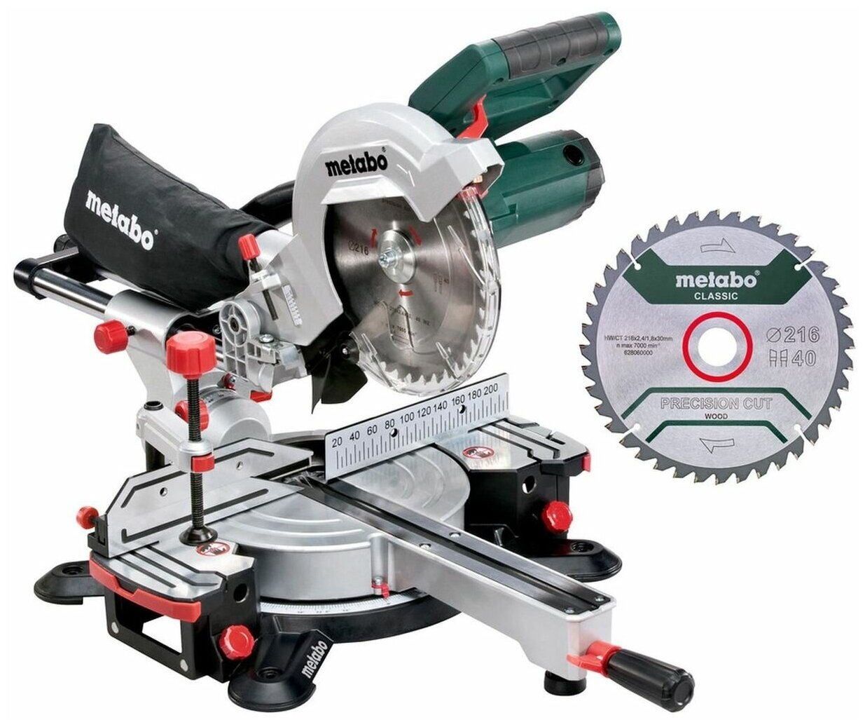 Пила торцовочная электрическая Metabo KGS 216 M sеt (690827000) 1500 Вт 216 мм