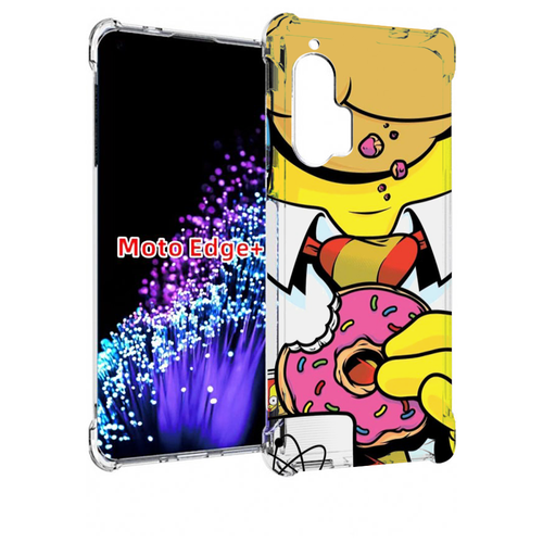 Чехол MyPads Пончик для Motorola Edge+ Plus задняя-панель-накладка-бампер
