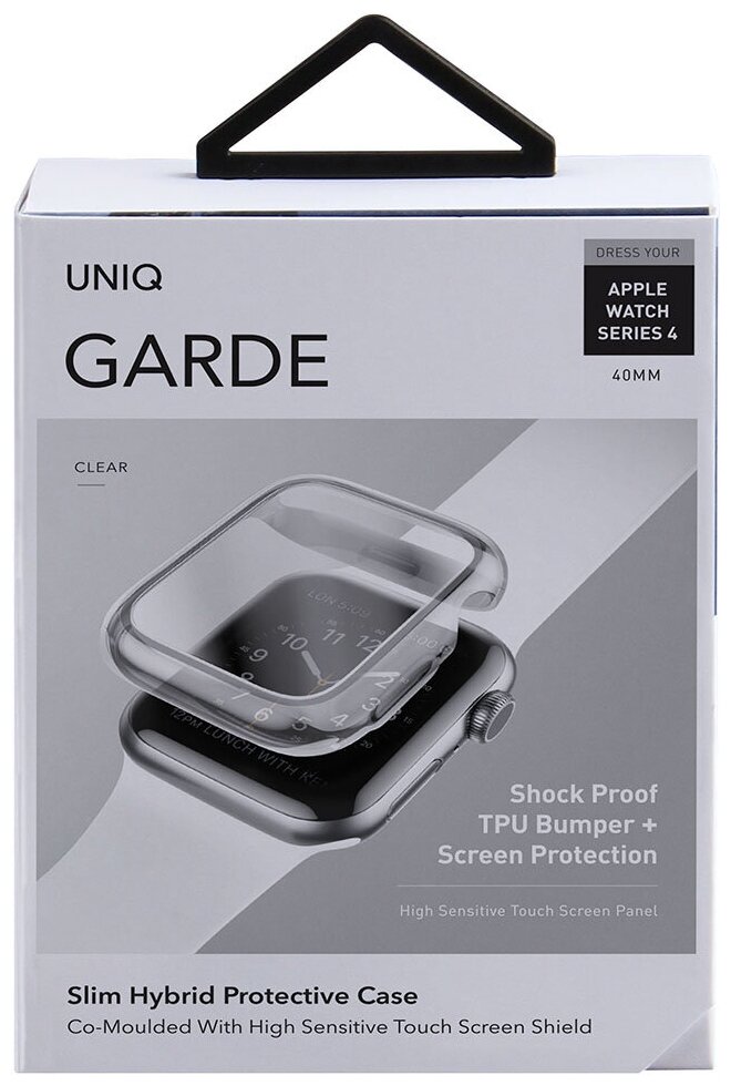 Чехол Uniq Garde для Apple Watch 4/5 40mm, термополиуретан, прозрачный - фото №10